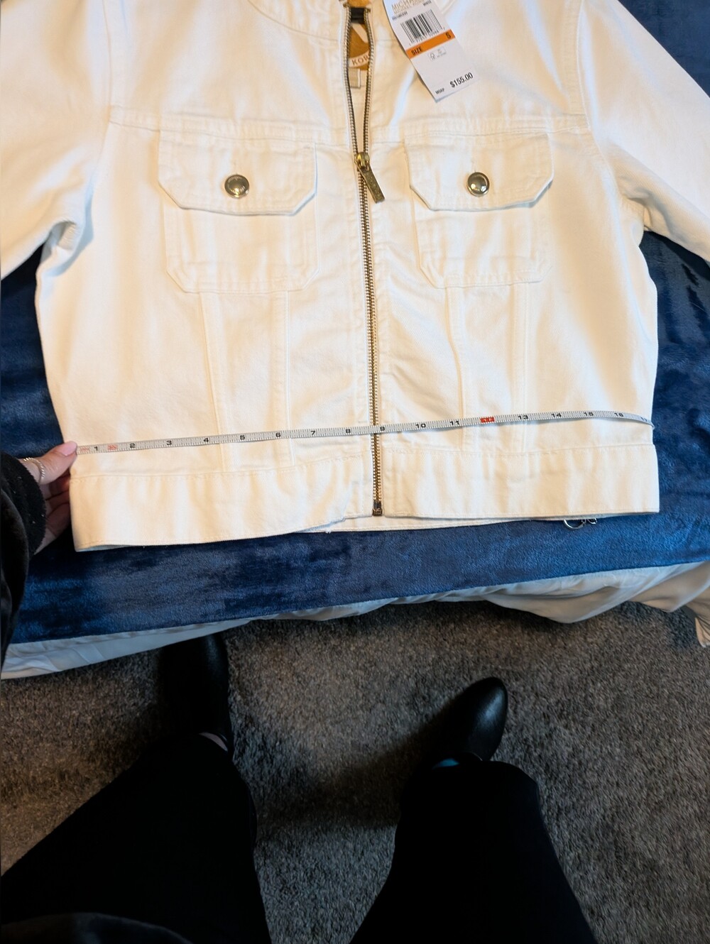 NWT Michael Kors White Jean Jacket - Picture 12 of 16